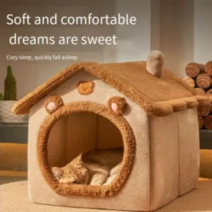 2026 NEW Warm Removable Washed Cats and Dog House Mobile Dogs Hood Cats Nest All Season Universal Small and Medium Sleeping Tent
